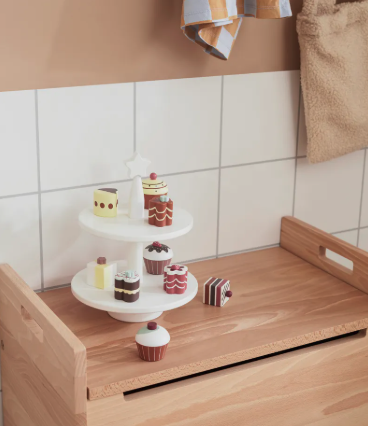 【kid's concept】キッズコンセプト　ケーキピース 9個セット Pastries play set 木製おもちゃ　おままごと　フィーカ　北欧おもちゃ