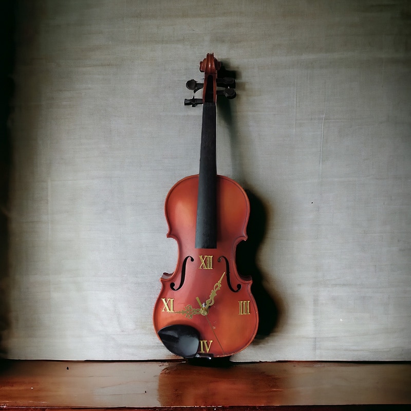 violin clock
