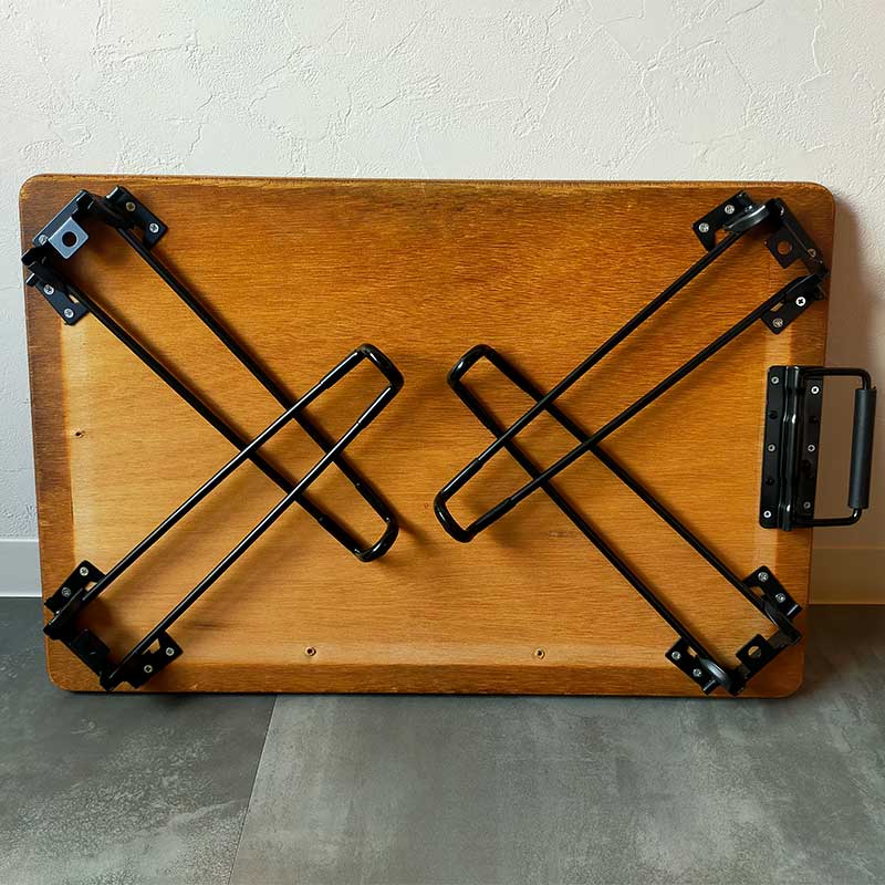 school desk × camp table