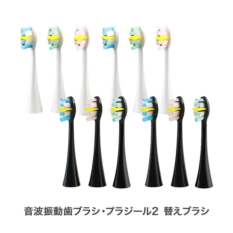 音波振動歯ブラシ・プラジール2 替えブラシ6本セット 【通常】