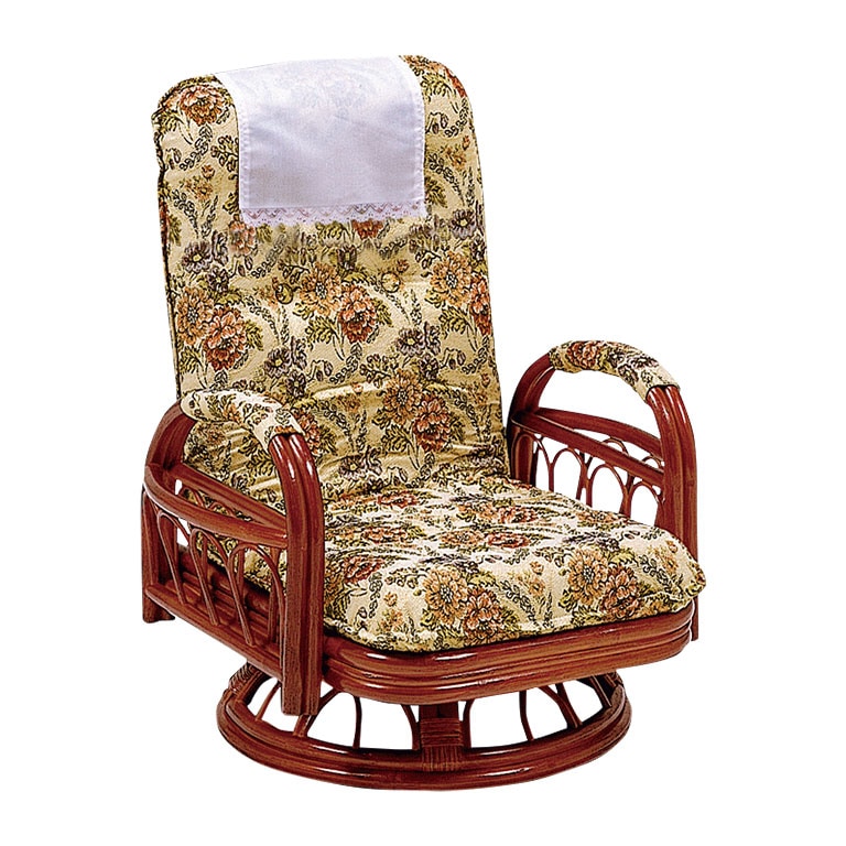 直送】 籐ギア回転座椅子 ミドルタイプ｜nihonchokuhan(日本直販