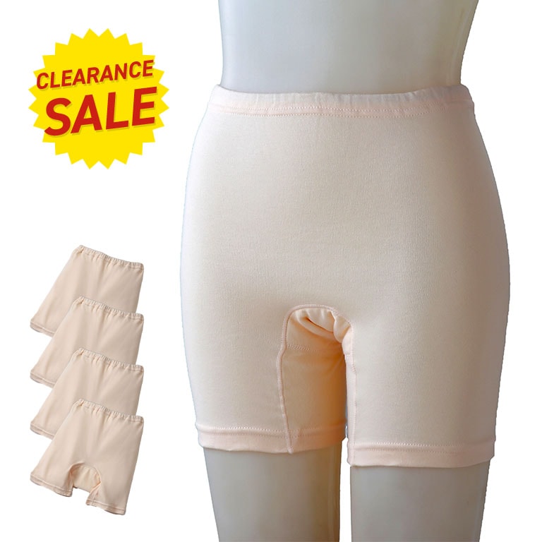 アウトレット】安心 3分丈 吸水ショーツ 5枚組 【通常