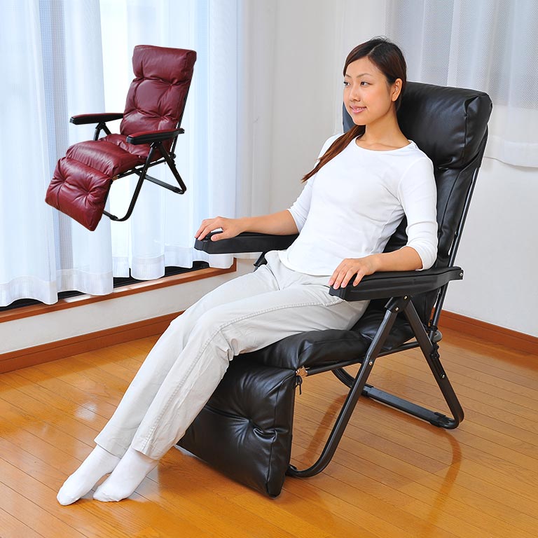 リクライニングチェア フットレスト付き 直送】 フットレスト付き リクライニングチェア｜nihonchokuhan(日本