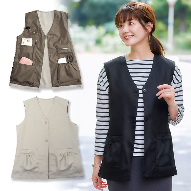 8ポケット手ぶら着やせベスト 【通常】｜nihonchokuhan(日本直販)通販