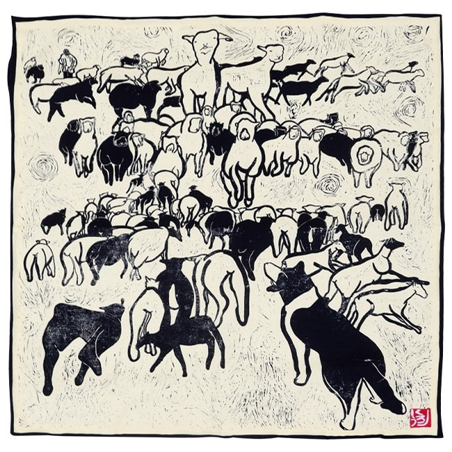 【直送】 風呂敷（回転Sheep）