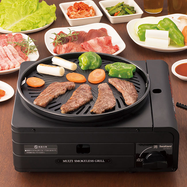 【美品‼️新品‼️】イワタニ マルチスモークレスグリル 鍋付き 焼肉 たこ焼き 鍋 イワタニ マルチスモークレスグリル 【通常】｜nihonchokuhan