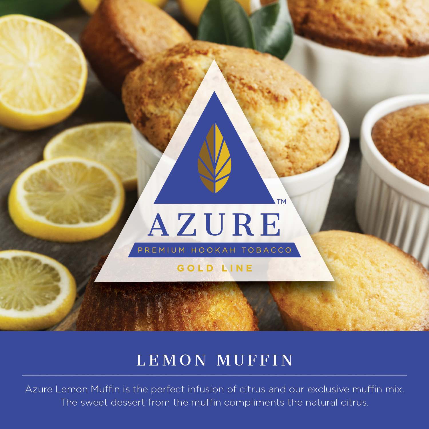 Azure Gold Line Lemon Muffin レモンマフィン 100g すべての商品 シーシャ 水たばこ通販 Uptail