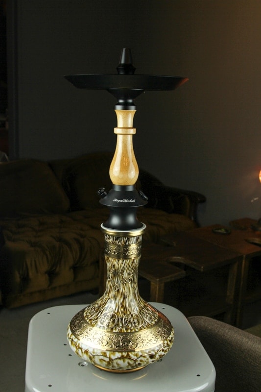 Regal Hookah Prince"V3 Egermann Bohemian Vase (24K) ꡼աץ 60cmWhiteGold Vase