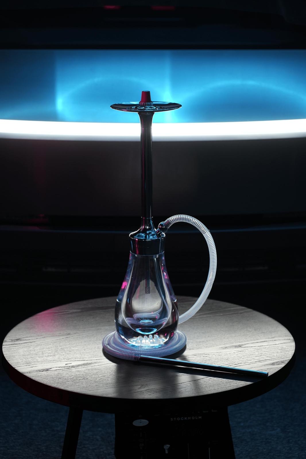 Desvall Hookah Classic 3 SS ���ƥ�쥹���ǥ������륯�饷�å�(Dot Blue &Purple)70cm