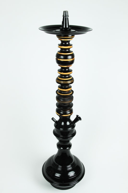 Farida Hookahs Kora Saucer  եաꥢ륦åɡBlack&Yellow80cm