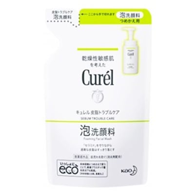 キュレル　皮脂トラブルケア　泡洗顔料　つめかえ用　130ml