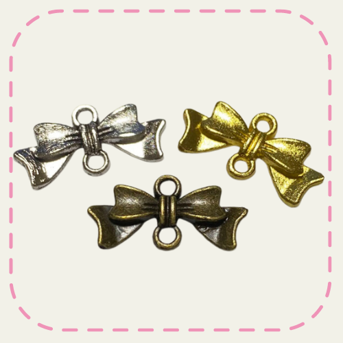 カラー リボンチャーム 10個