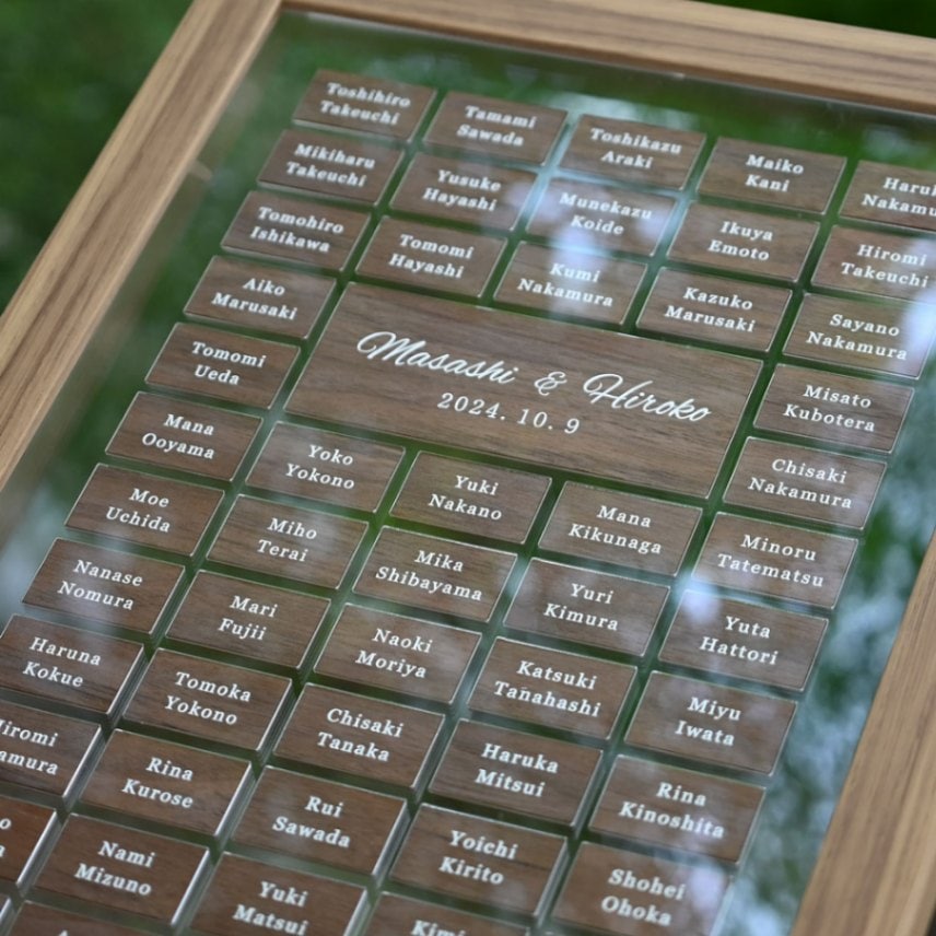 NEW》ゲスト参加型 【ウッドフレームとウッドピースの結婚証明書