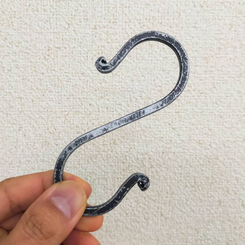 1個から】アンティーク調/アイアンS字フック 大 | ハンギング・寄せ