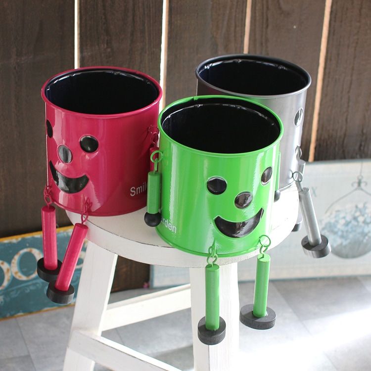 ブリキマンポット 赤 アイボリー オレンジ 黄 緑 ピンク 20点 楽天市場】グリーンハウス ブリキマンポット M 2786-Bちょこんと