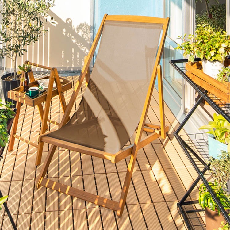 送料無料／折りたたみ式 キャリー デッキチェアー【MWF-33C