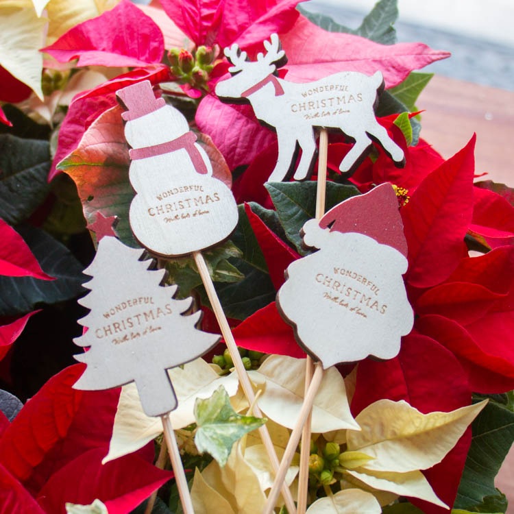 寄せ植え同梱で送料無料・メール便もOK】クリスマス 雑貨 [木製