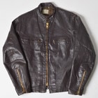 Vintage Leather Single Riders Jacketʥ󥰥饤㥱åȡ˥֥饦 [u-7496]