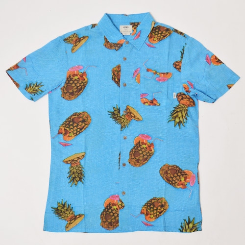Vans/Vista Aloha Shirt（バンズ アロハシャツ）ブルー×オレンジ [a