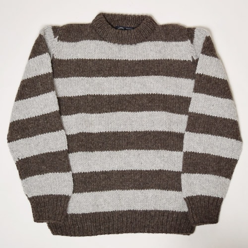 Artesania×US/Border Crew Neck Knit(アルテサニア×アス ボーダーニット)ライトグレー×ダークグレー  [a-0567]-US ONLINE SHOP