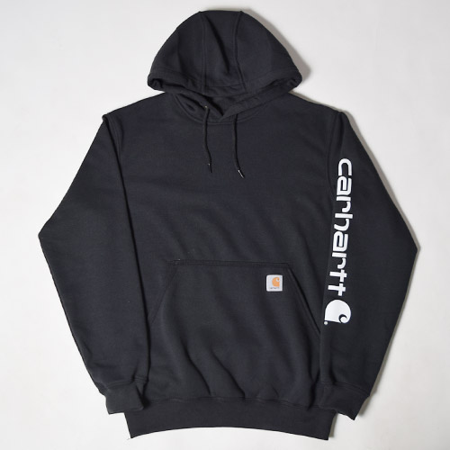 Carhartt/Logo Printed Pullover Hoodie（カーハート スウェットパーカー）ブラック [a-1584]-US  ONLINE SHOP