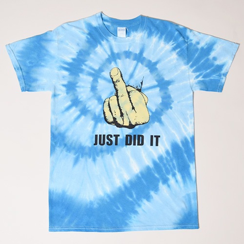 The Finger T-Shirt（ファック Tシャツ）ブルー×ライトブルー [a