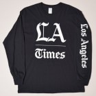 Los Angeles Times L/S Logo T-Shirt（ロサンゼルスタイムス Tシャツ）ブラック [a-2668]|プリント Ｔシャツ|ロングスリーブTシャツ