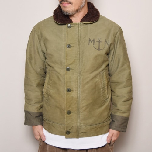 ��French Navy/Deck Jacket(�ե����ͥ��ӡ� �ǥå����㥱�å�)���꡼��/����58cm [z-1438]