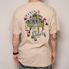 Rip City Skates/Cross Logo T-Shirt（リップシティスケート Tシャツ）ベージュ [a-3129]|プリント Ｔシャツ|ショートスリーブTシャツ