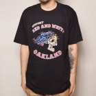 Hells Angels Oakland/Skull & Flames T-Shirt（ヘルズエンジェルス Tシャツ）ブラック [a-3216]