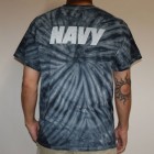 Reflective NAVY Logo Tie Dye T-Shirt（リフレクターネイビーロゴ タイダイTシャツ）ブラック×グレー [a-3272]