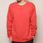 Champion/T1011 L/S Pocket T-Shirt（チャンピオン ポケットTシャツ）レッド [a-3335]