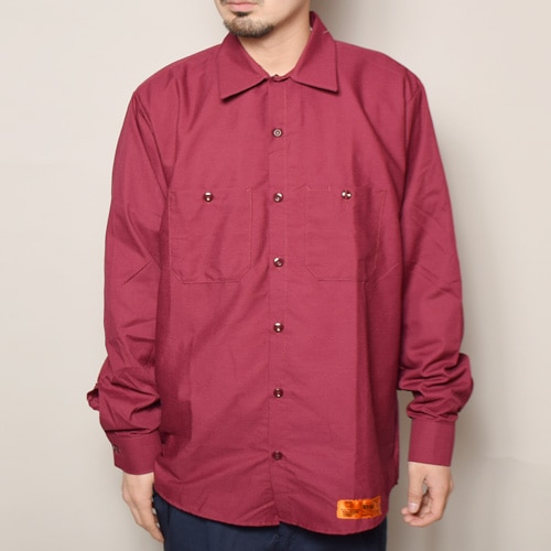 Red Kap×US/L/S Wide Silhouette Work Shirt（レッドキャップ×アス ワイドシルエットシャツ）バーガンディ  [a-3613]-US ONLINE SHOP