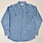 ・Big Mac/Painted L/S Denim Western Shirt（ビッグマック デニムウエスタンシャツ）インディゴ/身幅55cm [z-3344]
