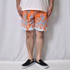 Flames Printed Easy Short Pants�ʥե졼�ॹ�����������硼�ȥѥ�ġ˥���󥸡ߥ֥롼 [a-3758]