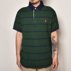 ・Polo Ralph Lauren/S/S Border Polo Shirt（ラルフローレン ポロシャツ）グリーン×ネイビー/サイズL [z-3889]|カットソー|USED ITEM