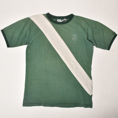 ビンテージ Champion football tee グリーン M バー 14 ビンテージ Champion football tee グリーン M バー 14 トップス