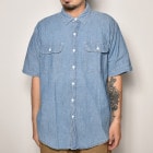 ��S/S Vintage Chambray Shirts��S/S �����֥졼����ġ˥֥롼/������M [z-4261]