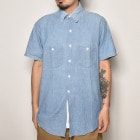 ��S/S Vintage Chambray Shirts��S/S �����֥졼����ġ˥֥롼/������M���� [z-4265]