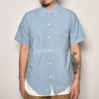 ��S/S Vintage Chambray Shirts��S/S �����֥졼����ġ˥֥롼/������M���� [z-4266]