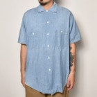 ��S/S Vintage Chambray Shirts��S/S �����֥졼����ġ˥֥롼/������L���� [z-4269]