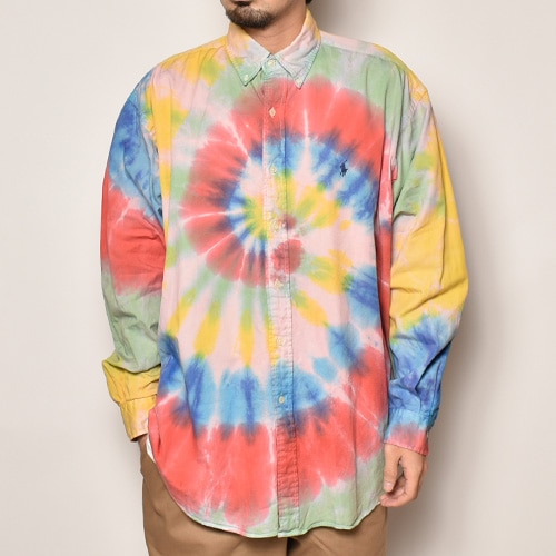 00s POLO RL bleach L/S tee タイダイ 染め ブリーチ 00s POLO RL bleach L/S tee タイダイ 染め ブリーチ