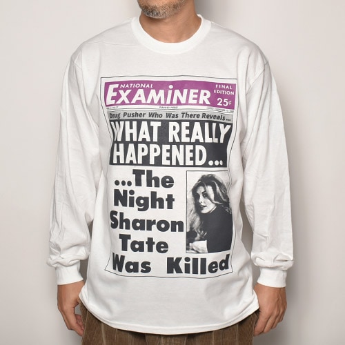 Charles Manson Newspaper L/S T-Shirt（チャールズマンソンT
