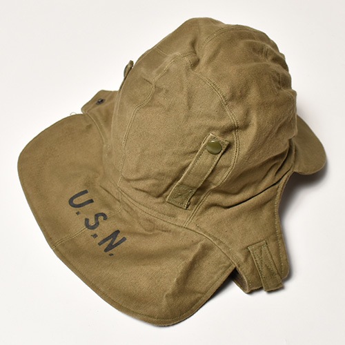 US Navy/N-1 Deck Cap/40's-50's Dead Stock(USネイビー デッドストックエヌワンデッキキャップ)オリーブ  [z-4844]-US ONLINE SHOP