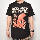 Red Hot Chili Peppers/Official Fire Squid S/S T-Shirt（レッドホットチリペッパーズ オフィシャルTシャツ）ブラック [a-4794]|プリント Ｔシ