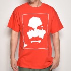 Charles Manson S/S T-Shirt（チャールズマンソン Tシャツ）レッド×ホワイト [a-4862]|プリント Ｔシャツ|ショートスリーブTシャツ
