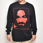 Charles Manson L/S T-Shirt（チャールズマンソン Tシャツ）ブラック×レッド [a-4964]