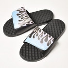 ISlide USA��US/Flames Slide Sandals�ʥ������饤�ɡߥ��� �������˥֥�å��ߥ֥롼/�ԥ� [a-5050]
