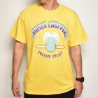 415 Clothing×US/Frisco Choppers S/S T-shirt（415クロージング×アス Tシャツ）イエロー×パープル/ブルー [a-5061]