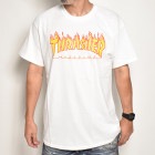 Thrasher Magazine/Flame Logo S/S T-Shirt（スラッシャーマガジン Tシャツ）ホワイト [a-5140]